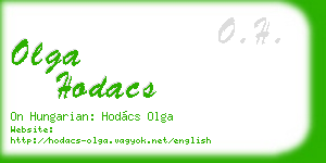 olga hodacs business card