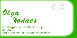 olga hodacs business card